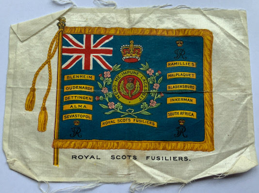 Royal Scots Fusiliers Trade Card silk